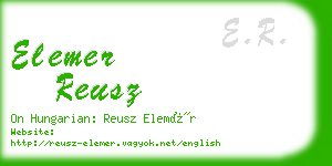 elemer reusz business card